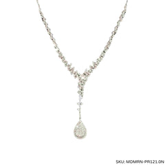 #TheSALE | Pear Drop Statement Diamond Necklace 14kt