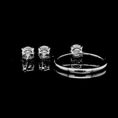 #LVNA2024 | 1.50cts G-H VS-SI Round Brilliant Solitaire Diamond Jewelry Set 14kt