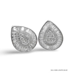 #TheSALE | Large Pear Baguette Diamond Earrings 14kt