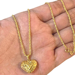 GLD | 18K Heart Rope Chain Necklace