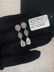 1.24ct / 1.24ct F-I, VS1-VS2 Pear Brilliant Pear Dangling Solitaire Diamond Earrings 14kt IGI Certified #LVNA2024