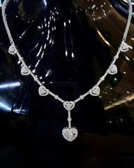#LVNA2024 | Heart Halo Station Diamond Necklace 14kt
