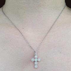 #TheSALE | Round Cross Diamond Necklace 18kt