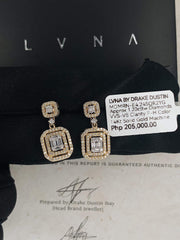 #BuyNow | Golden Emerald Halo Diamond Earrings 14kt