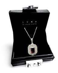 #LVNA2024 | Ruby Gemstones Statement Pendant Diamond Necklace 14kt