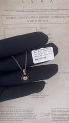 #LVNA2024 |  Rose Classic Round Black Enamel Diamond Necklace 18kt
