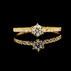 CLR | 0.62cts G VS Round Brilliant Diamond Engagement Ring 14kt