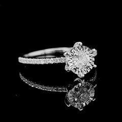 #BuyNow | Dainty Round Diamond Ring 14kt