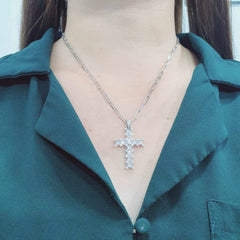 #TheSALE | Baguette Cross Diamond Necklace 14kt