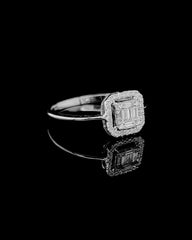 #LVNA2024 |  Classic Square Baguette Halo Diamond Ring 14kt