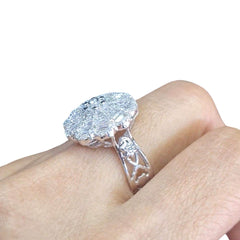 #TheSALE | Floral Baguette Paved Diamond Ring 18kt