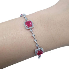#TheSALE | Cushion Gemstone Diamond Bracelet 14kt