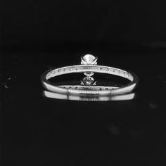 JAMAICA | 0.50cts G VS2 Oval Solitaire Paved Engagement Ring