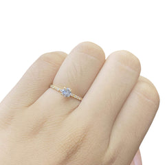 0.55cts H I1 Round Diamond Engagement Ring 14kt