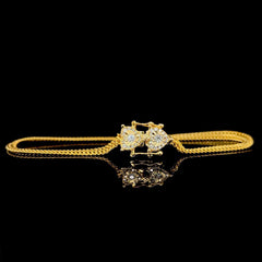 #LVNA2024 | Twin Golden Heart Lock Unisex Diamond Bracelet 18kt