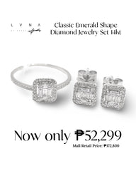 Classic Emerald Shape Diamond Jewelry Set 14kt | #LoveLVNA
