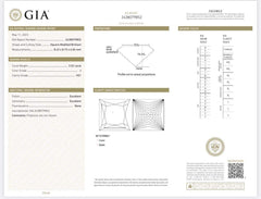 3.52ct / 3.52ct J VS1-VVS1 Princess Cut Solitaire Stud Diamond Earrings GIA Certified #LVNA2024