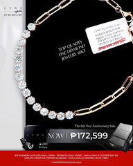 #LVNA2024 | 0.25ct Each Unisex Rose Half Eternity Chain Solitaire Tennis Diamond Bracelet 18kt