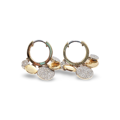 #TheSALE | Golden Round Sequin Diamond Earrings 14kt