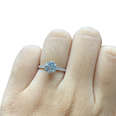 1.25ct H VS1 Round Brilliant Diamond Engagement Ring 14kt IGI Certified