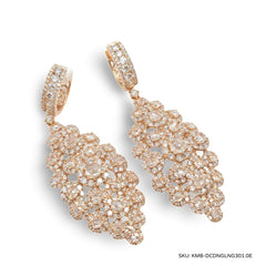 #TheSALE | Round Marquise Dangling Diamond Earrings 18kt