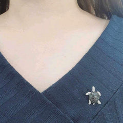 #TheSALE | Turtle Gemstones Sapphire Statement Diamond Necklace 14kt