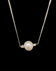 #LoveLVNA | Round Pink HOPE Natural Pearl Diamond Necklace 14kt