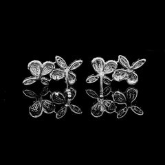 #BuyNow | Floral Baguette Diamond Earrings 14kt