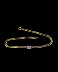 #LVNA2024 |  Golden Invisible Solid Gold Chain Tennis Diamond Bracelet 18kt