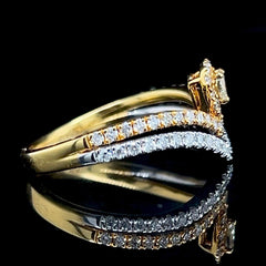 #LoveLVNA | Multi-Tone Crown Pear Deco Diamond Ring 18kt | #ThePromise