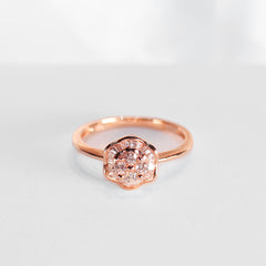 Rose Classic Clover Diamond Ring 18kt