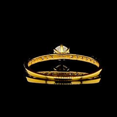 0.63cts F VS2 Round Brilliant Diamond Engagement Ring 14kt