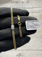 #LVNA2024 |  Golden Invisible Solid Gold Chain Tennis Diamond Bracelet 18kt