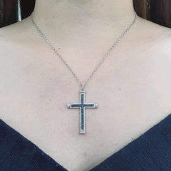 #TheSALE | Black Cross Statement Diamond Necklace 14kt