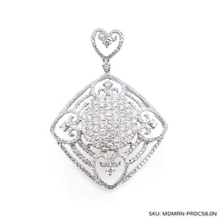 #TheSALE | Heart Square Deco Diamond Necklace 14kt