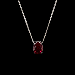 #LoveLVNA | Oval Ruby Gemstones Necklace 18kt