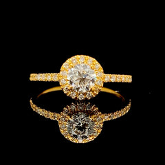 CLR | 0.50ct D SI1 Round Brilliant Diamond Ring GIA Certified 14kt