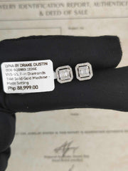 #LVNA2024 | Classic Square Baguette Halo Diamond Earrings 14kt