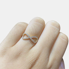 Golden Infinity Diamond Ring 14kt