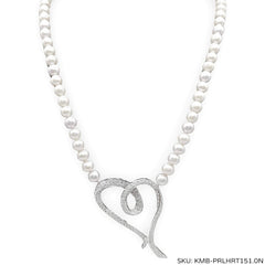 #TheSALE | Heart Pearl Diamond Necklace 18kt