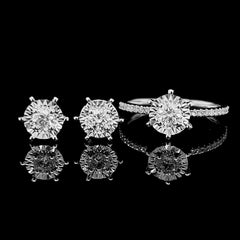 #BuyNow | Dainty Round Diamond Jewelry Set 14kt