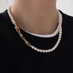 HOPE LVNA Signatures  | The Ivana Golden Chain Link Eternity Pearl Necklace (42CM) | #LoveLVNA
