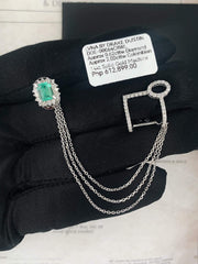 #BuyNow | LVNA Signatures Colombian Emerald Crawler Diamond Earrings