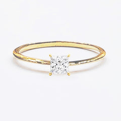 DANNIELLE | Princess Cut Solitaire Diamond Engagement Ring 14kt