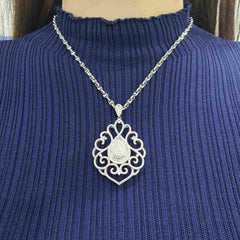 #TheSALE | Heart Pear Deco Diamond Necklace 14kt