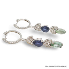 #TheSALE | Pear Heart Sapphire Diamond Earrings 18kt