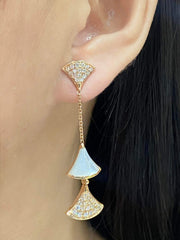 #LVNA2024 |  Crystal Fan Paved Dangling Diamond Earrings 18kt