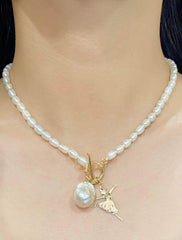 HOPE “Ivana” LVNA Signatures Baroque Pearl & Gold Necklace