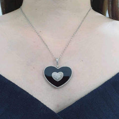 #TheSALE | Large Heart Diamond Necklace 14kt