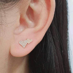 #TheSALE | Rose Double Heart Diamond Earrings